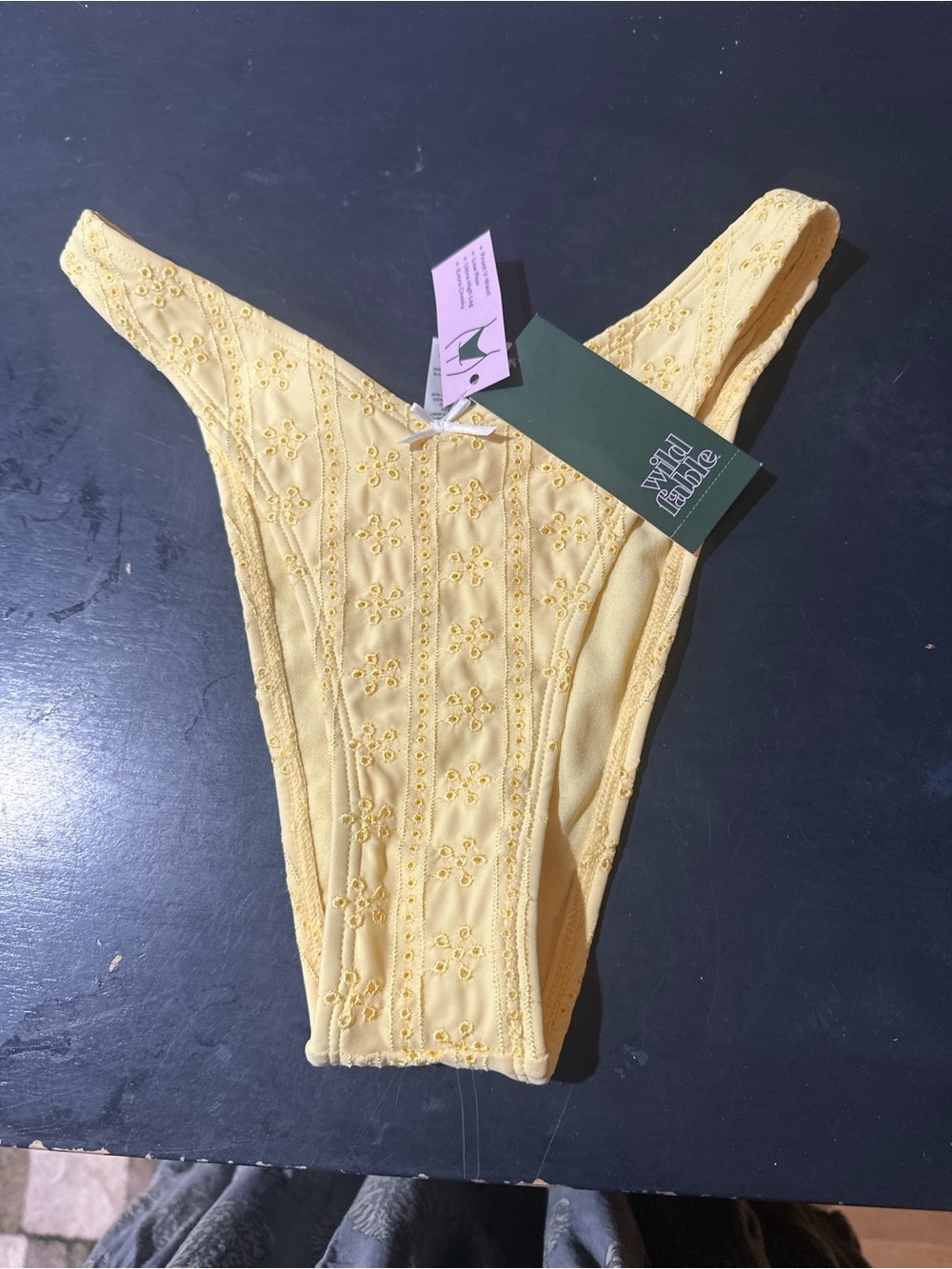 wild fable Yellow Floral Eyelet Bikini Bottoms